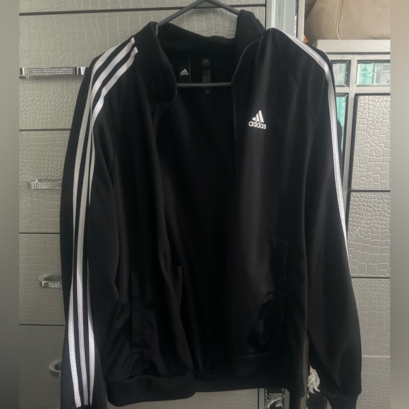 Black adidas zip-up - Picture 1 of 2